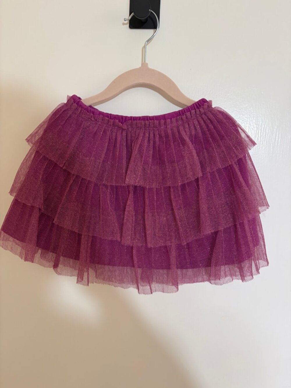 Hanna Andersson purple tulle ruffle skirt 90 (2T)